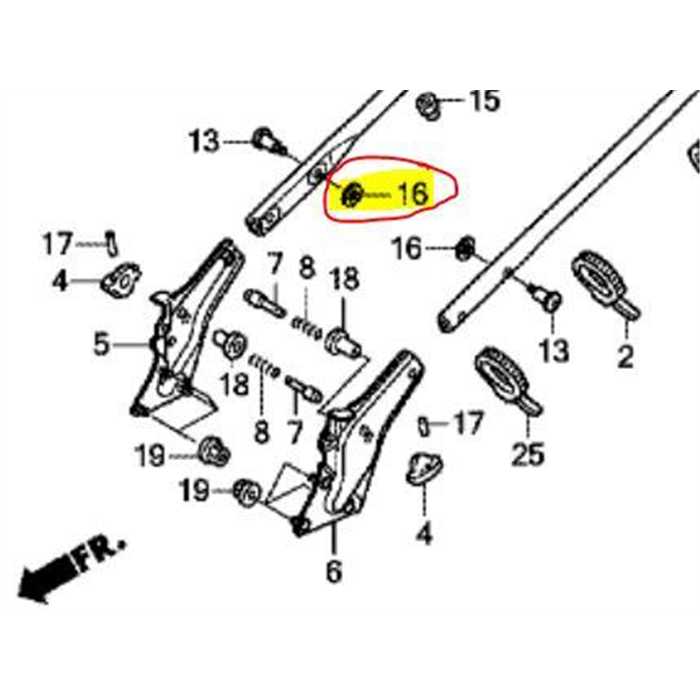 Rondelle 25mm pour boulon verrouillage de manche HONDA, 90503VL0B00, 90503-VL0-B00