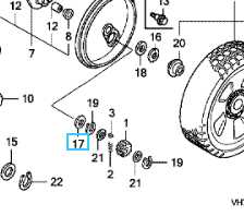 Rondelle HONDA cliquet 13mm HRX537, 90502-VE2-800