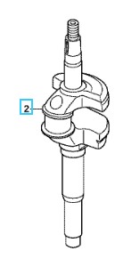 Vilbrequin honda gcv160 hrx537chy, 13311-Z8D-960