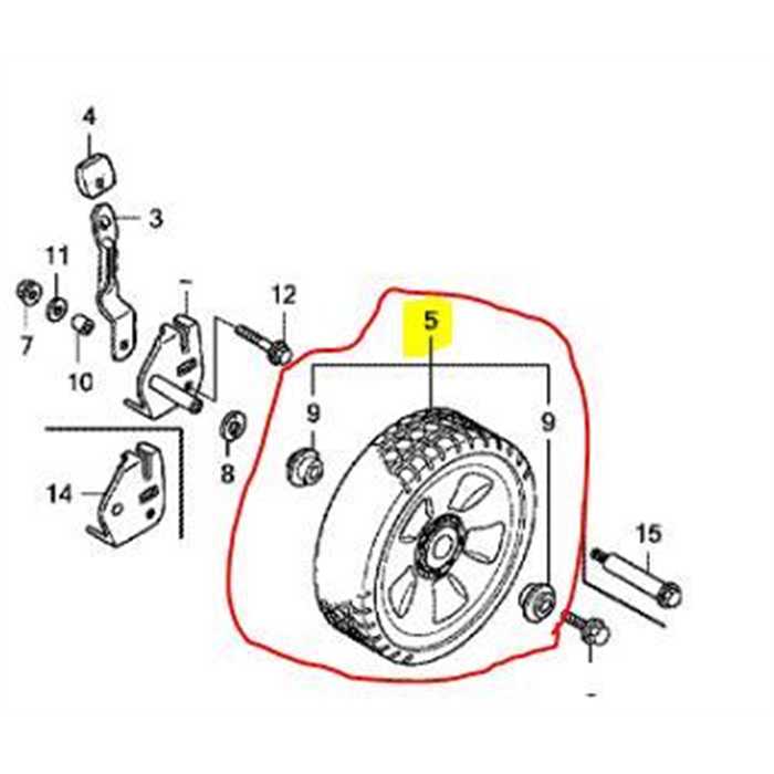 Roue avant HRX537 HONDA, 44710VH7010ZA, 44710-VH7-010ZA