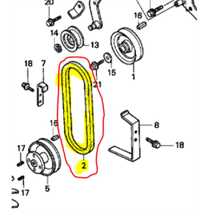 Courroie transporteur HONDA hp500, SB27, SB-27, 22431-776-003