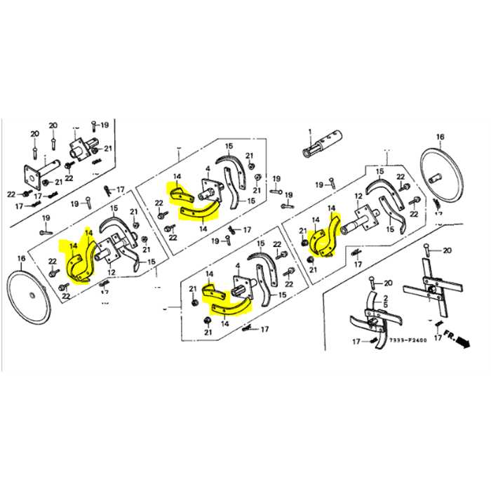 Lame a de rotor HONDA F360, 72461-733-000