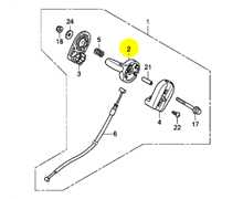 Poignée commande de gaz HONDA HRX476 - HRX537 SERIE VY-VK, 17851VH7G50, 17851-VH7-G50