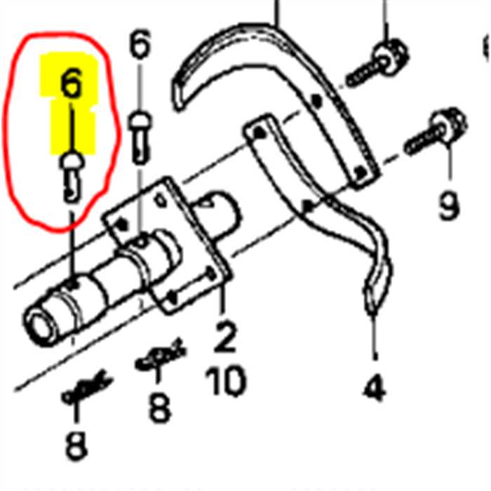 Goupille de fraise HONDA 10 x 53.5, 90757-723-670