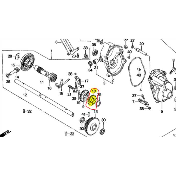 Pignon 22dents boite 2vitesses HONDA HR194-HR216, 23211VA3800, 23211-VA3-800