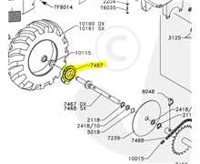 PIGNON ROUE LIBRE ENFUISSEUSE DE CABLE AMBROGIO NT60, 7487, NT607487