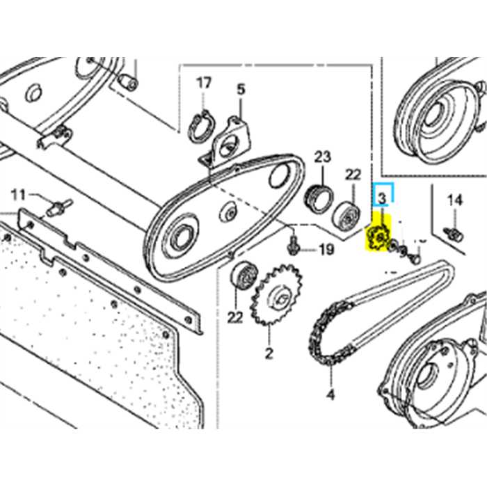 Pignon commande de transmission UM21-UM2160-UM536, 23711-VA6-003