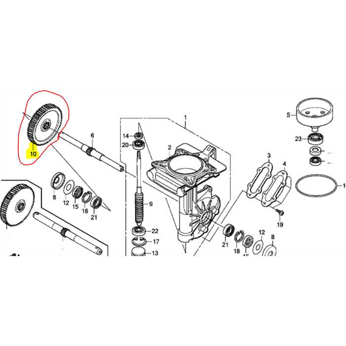 Pignon mene de transmission HONDA FG201, 23431-V18-640