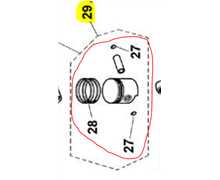 Piston complet diamètre44mm ACTIVE 5.5, 20023, AC20023, 8033941020556