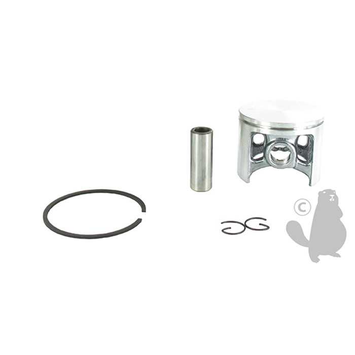 Piston complet de remplacement adaptable HUSQVARNA 181 281 et 288 pour notre cylindrée 5709370., 5709370A, 570-9370A