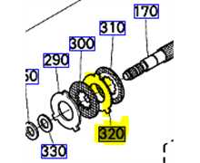 Plaque 2 de pto KUBOTA GR2100-II, K1253-14982, K125314982, K125314980, K1253-14980, K1253-1498-0