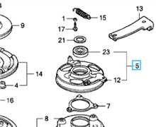 Plaque support de bille rotostop HRH536, 75090-VA4-030