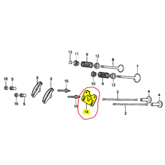 Plaque support de tige culbuteur HONDA, 14791ZE3000, 14791-ZE3-000