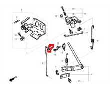 Plastique de maintien commande de carbu HONDA HF, 16263-ZJ7-871