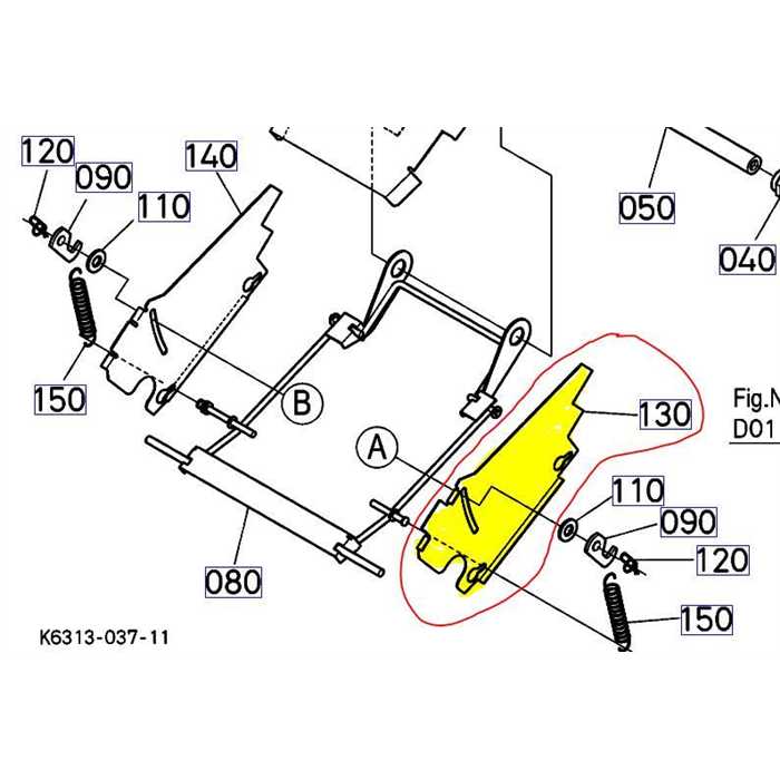 Plateau de conduit Gauche trappe debourrage KUBOTA G23, K631563842, K6315-6384-2