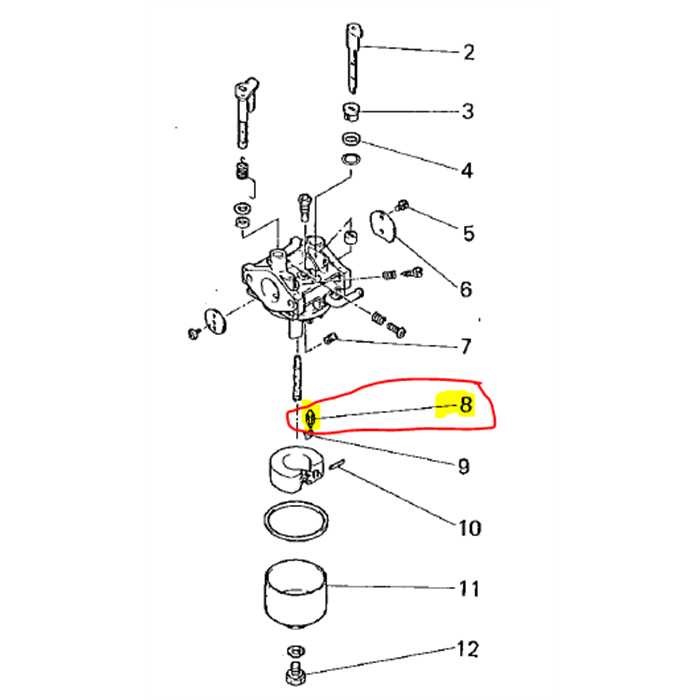 Pointeau de carburateur Mitsubishi g400, 14001AA009, KK12008AE110, 12008AE110