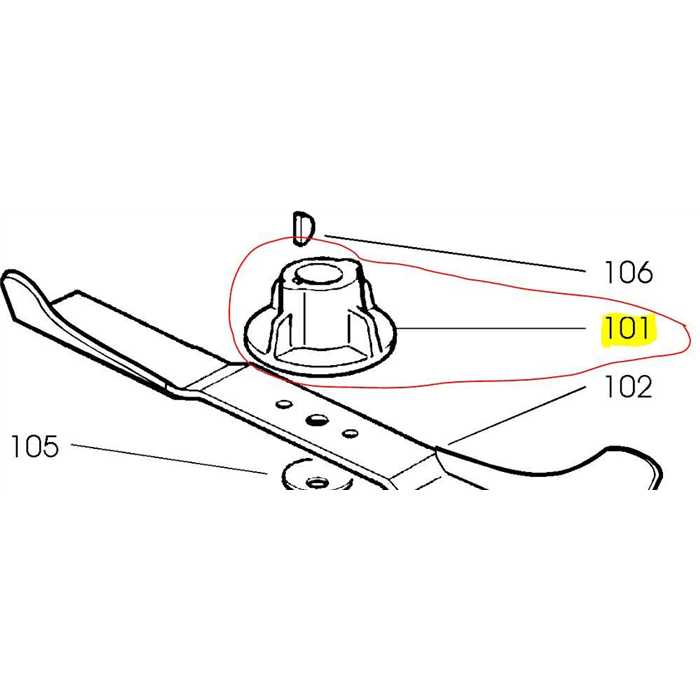 Porte lame HONDA HRG - CastelGarden diamètre 22.2mm, 224630121, 80076-Y10-003