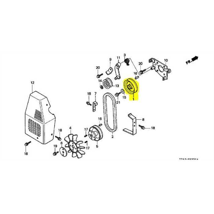 Poulie de commande 80mm Honda HP500, 22411734700, 22411-734-700