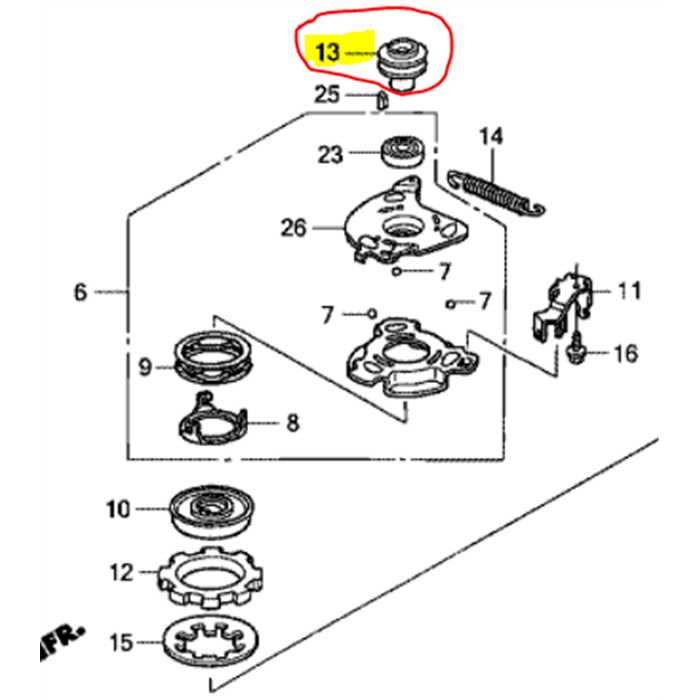 Poulie de rotostop avec support de courroie HRD536 2002 a 2006, 75162-VF0-J00