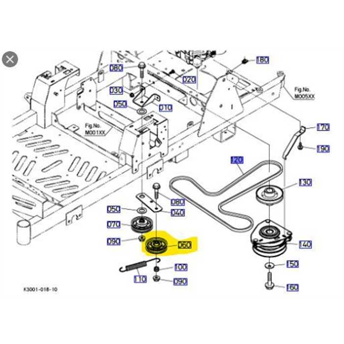 Poulie de tension hydrostatique Kubota Z122R, K301113522, K3011-1352-2