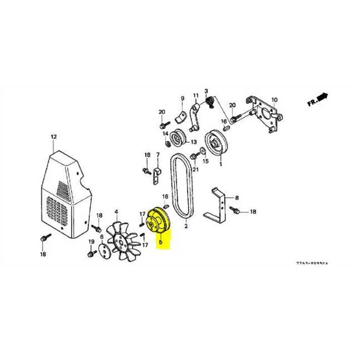 Poulie sortie moteur HONDA HP500, 80021776003, 80021-776-004, 80021776004