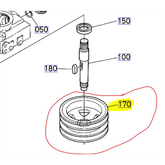 Poulie double moyeu central KUBOTA rck48grec2, K541071240, K5410-7124-0