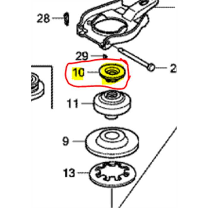 Poulie rotostop cone HONDA HRB535 - HRM536, 75161VE2801, 75161-VE2-800