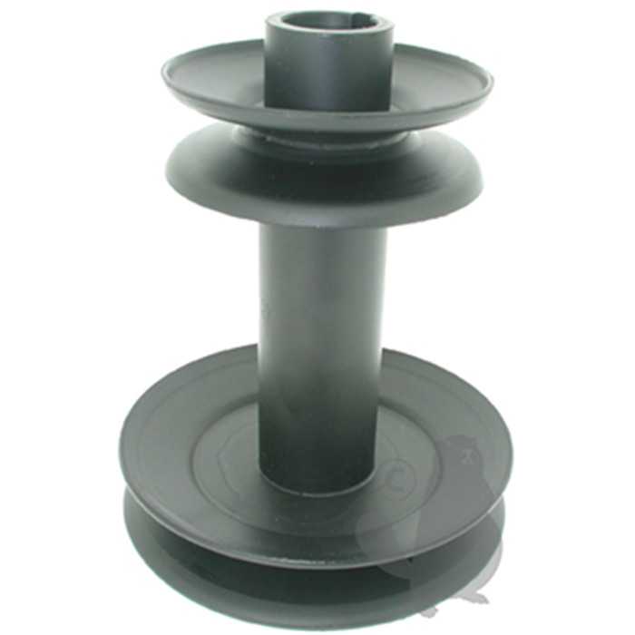 Poulie double sortie moteur adaptable pour MTD série 600 - H: 159mm diam int: 25 4mm diam : Poul, 6206237, 620-6237