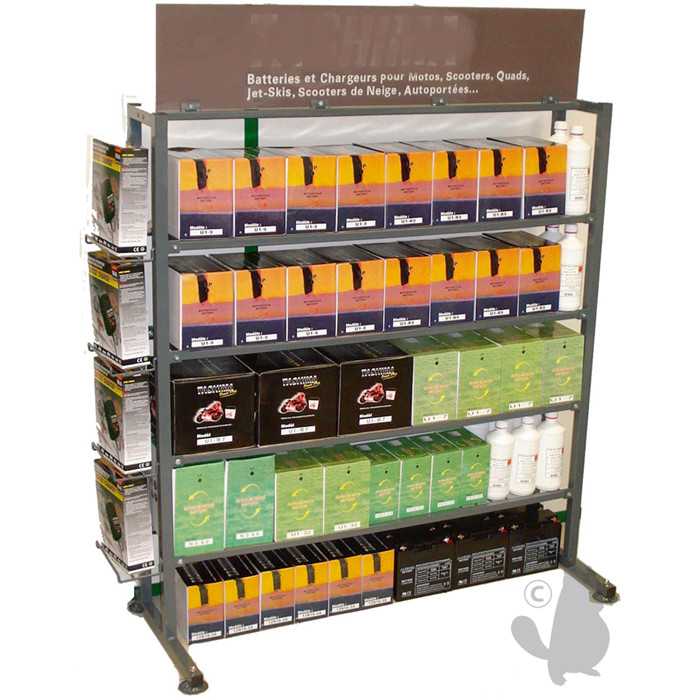 Présentoir à batteries - pour 30 à 50 batteries - L: 143mm - l: 50mm - H: 168mm, 9209374, 920-9374