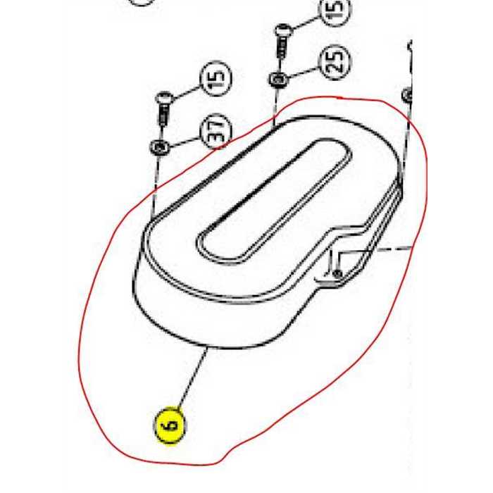 Plastique de protection de courroie partie fleaux ACTIVE AC842HD, PTG091400, ACPTG091400, 0PTG091400