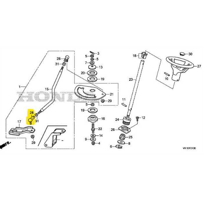 Raccord barre de direction Honda HF-2315-2417, 80655-VK1-003, 80655VK1013, 1227466090, 122746609/0