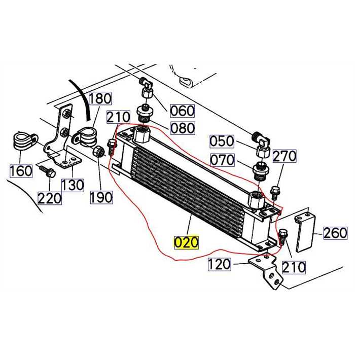 refroidisseur tracteur kubota, 3J08018090