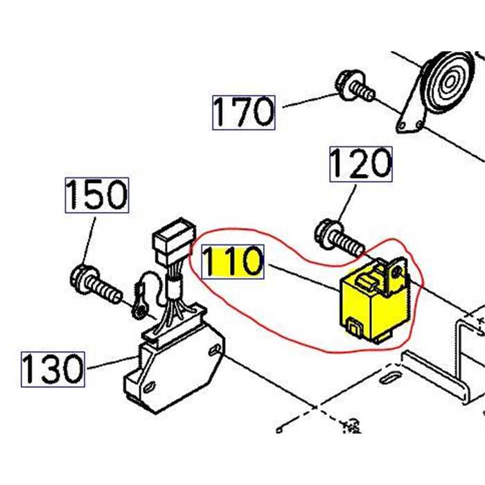 Relais temporisateur KUBOTA G21-G23-GR1600-GR2120, 1J321-6024-2, 1J32160242