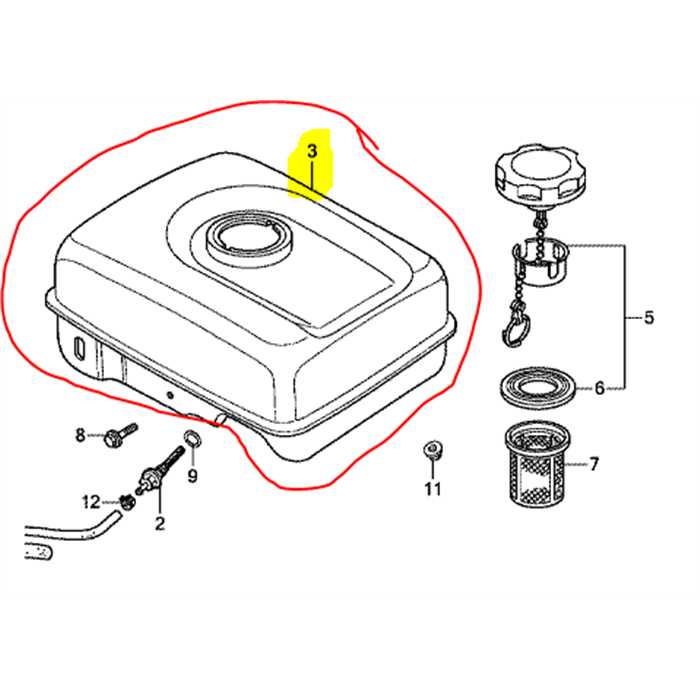 Réservoir nu HONDA GX120ut*, 17510Z4H000ZA, 17510-Z4H-000ZA