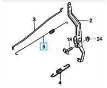 Ressort tige de commande HRD536 HRH536 GXV160, 16562-ZE6-000