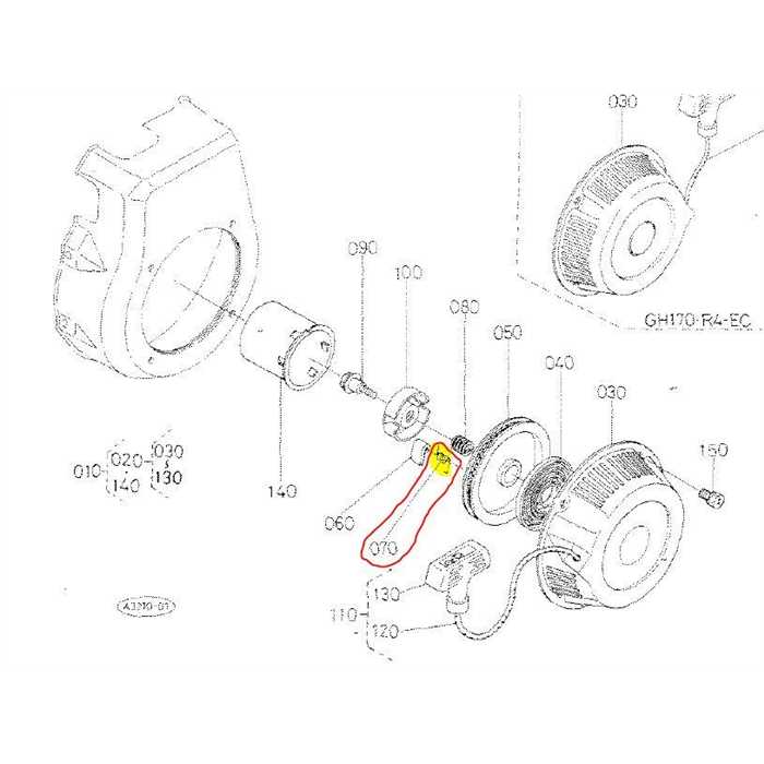 Ressort cliquet de lanceur KUBOTA GH170 modèle D1-D4-Q4-G4, 1286761630, 12867-6163-0