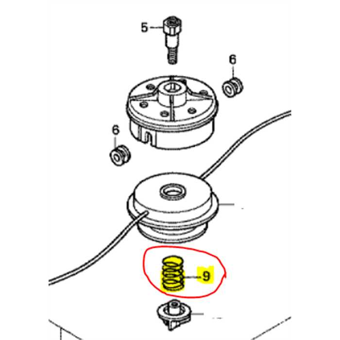 Ressort de tête HONDA UMK422 - UMK431, 72564VF9C41, 72569-VF9-C30AH