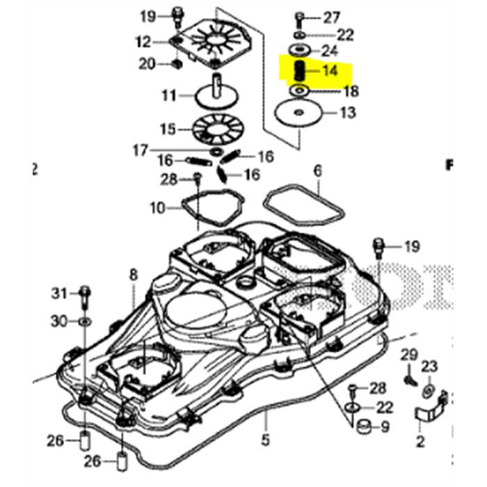 Ressort capteur de colision Miimo 3000, 63173-VP9-000