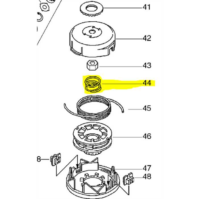 Ressort de tête nylon ECHO, P022035570, ECP022035570