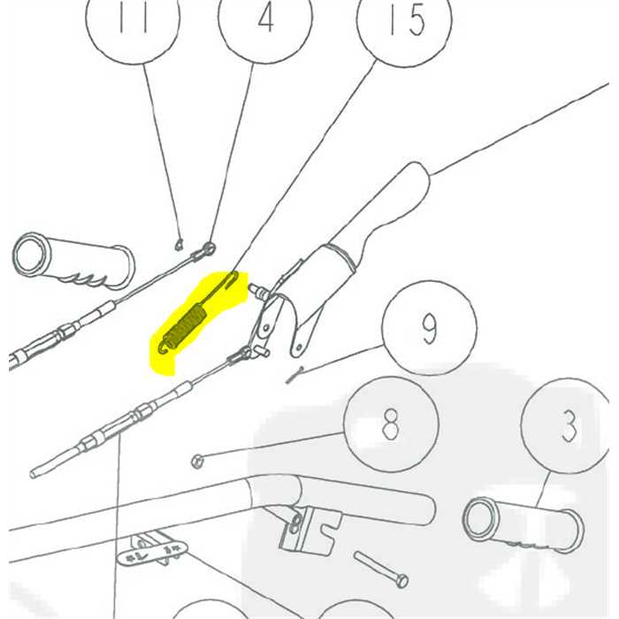 Ressort câble de frein fléaux Orec 602, 021120600, 0211120600