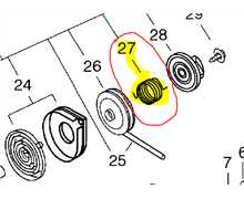 Ressort easy-start lanceur Shindaiwa 320ts, V452000220, V452-000220, SIV452000220, 6309009