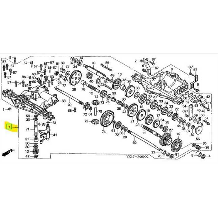 Boite de vitesse Honda HF2315, 80192 VK1 003, 80192VK1003