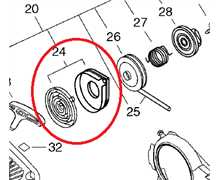 Ressort de lanceur Shindaiwa 269ts-320ts, P022001330, P022-001330, SI55213000700, ECP022001330