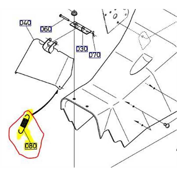 Ressort couvercle de trappe KUBOTA GZD15, K608263570, K6082-6357-0