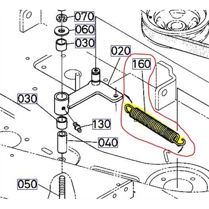 Ressort de tension KUBOTA RCK42-RCK48-GCK60, K5700-34750, K5700-3475-2, K5700-3475-0, K570034750