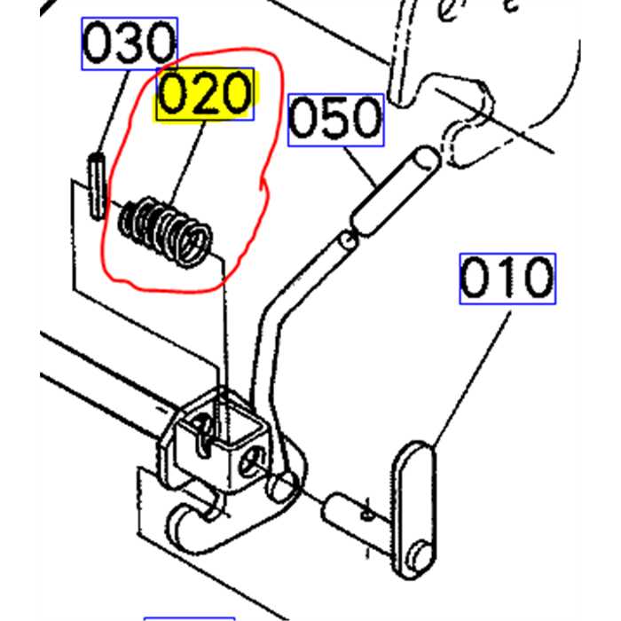 Ressort axe de charniere plateau de coupe KUBOTA G18, K522144552, K5221-4455-2, K5221-4455-1, K522144551, K5221-44550, K522144550, K5221-4455-0, K5221-44551