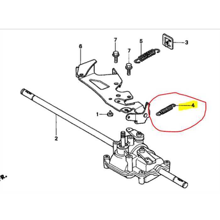 Ressort rappel de boite HONDA HRB-HRD, 22624VE2M01, 22624-VE2-M01