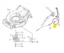 Ressort levier enclenchement de lame ISEKI SW521, 250021000610, 2500-210-006-10