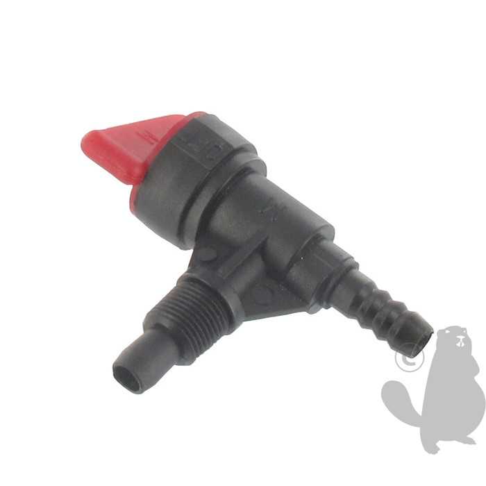 Robinet essence en ligne 90 degrés adaptable pour BRIGGS et STRATTON. Remplace origine: 399517 3962, 4200389, 420-0389, 396244