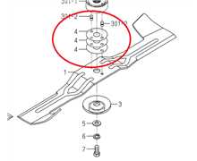 Rondelle lame droite ISEKI SXG326 largeur coupe 127 60x666, 867430600300, 8674.306.003.00